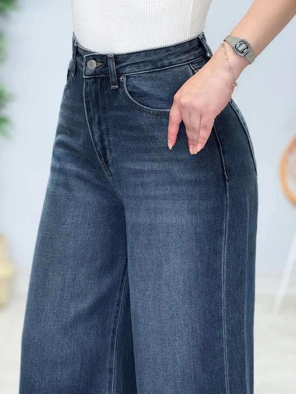 3411-شلوار لانگ واید کد 8002855